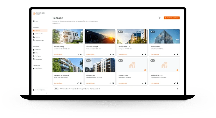 Originalvisual des ROCKETHOME Property Manager