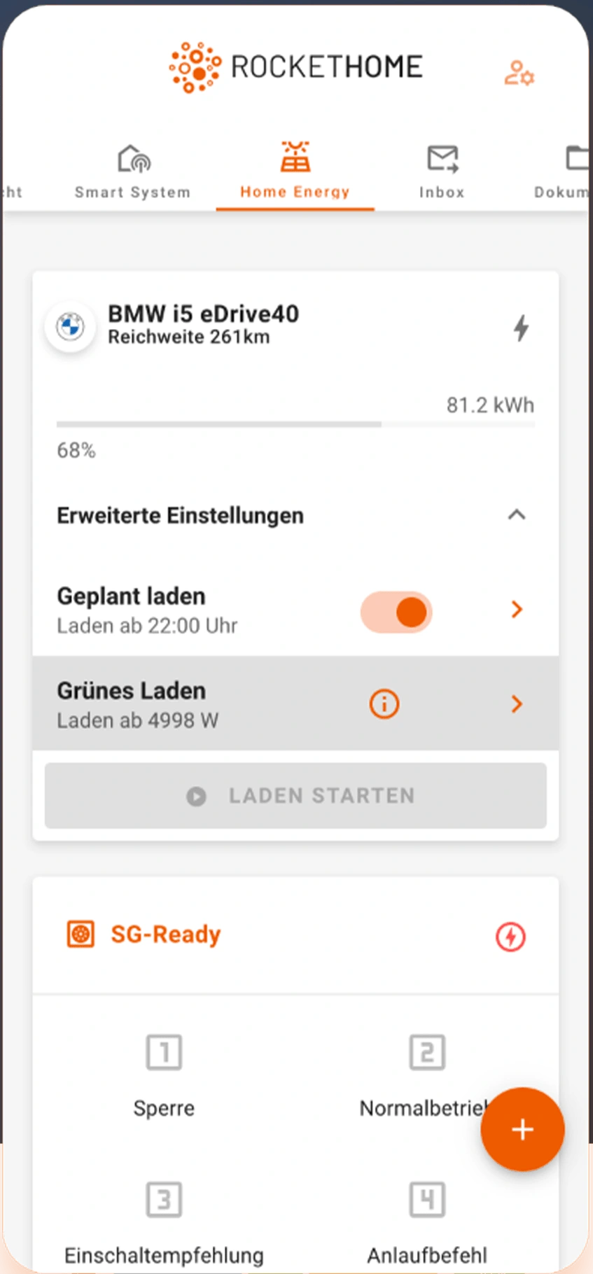 Original ROCKETHOME App – Energie